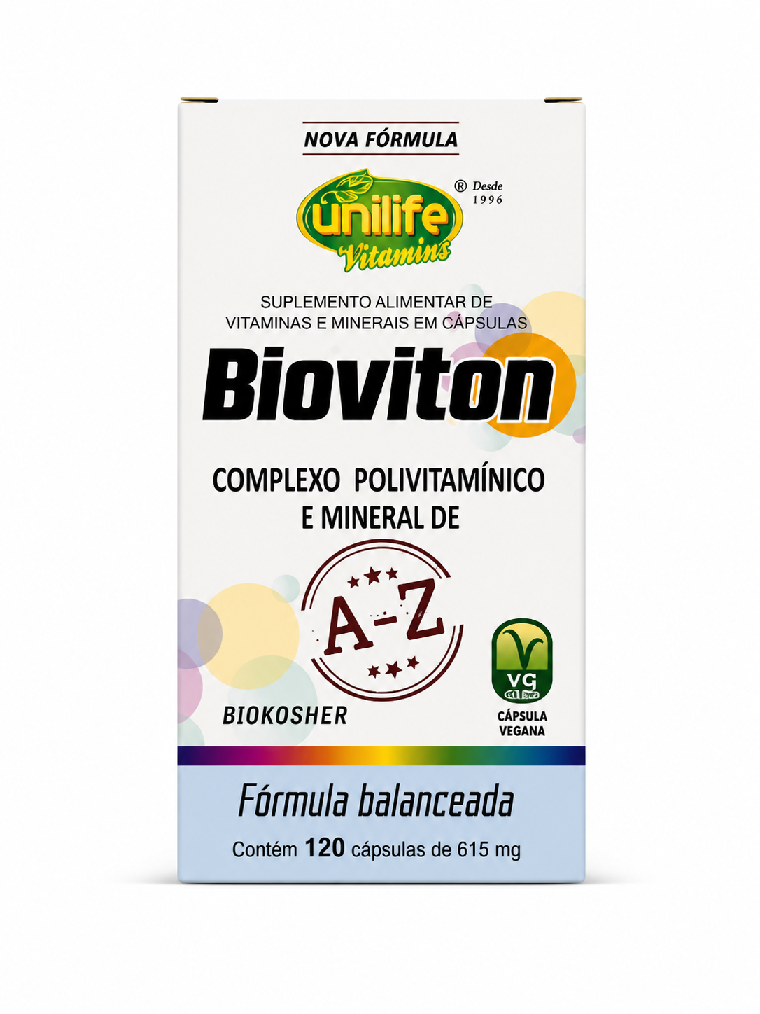 Bioviton Complexo Polivitamínico e Mineral A-Z – Unilife – 120 Cápsulas