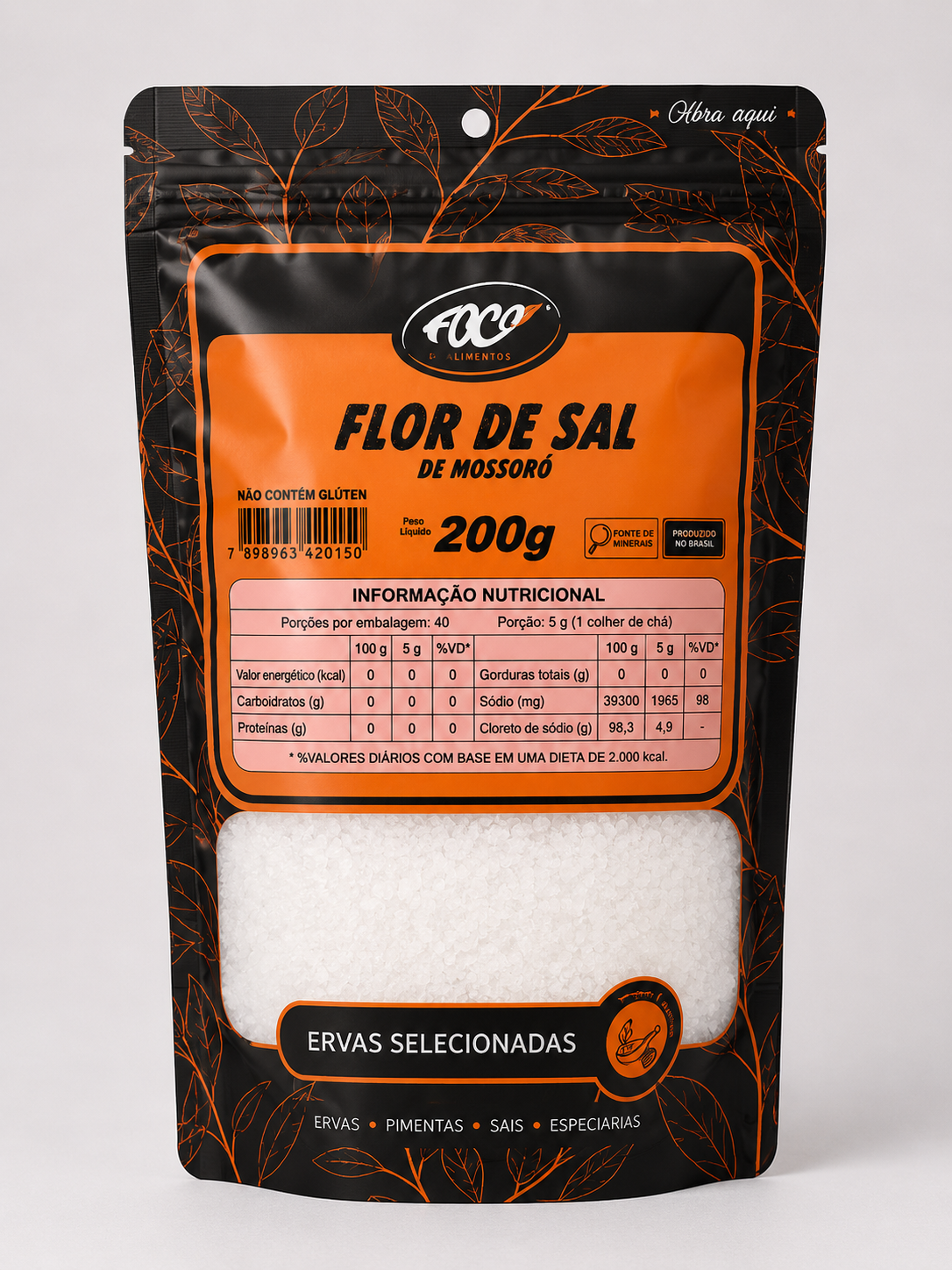 Flor de Sal de Mossoró Foco Alimentos – 200 g