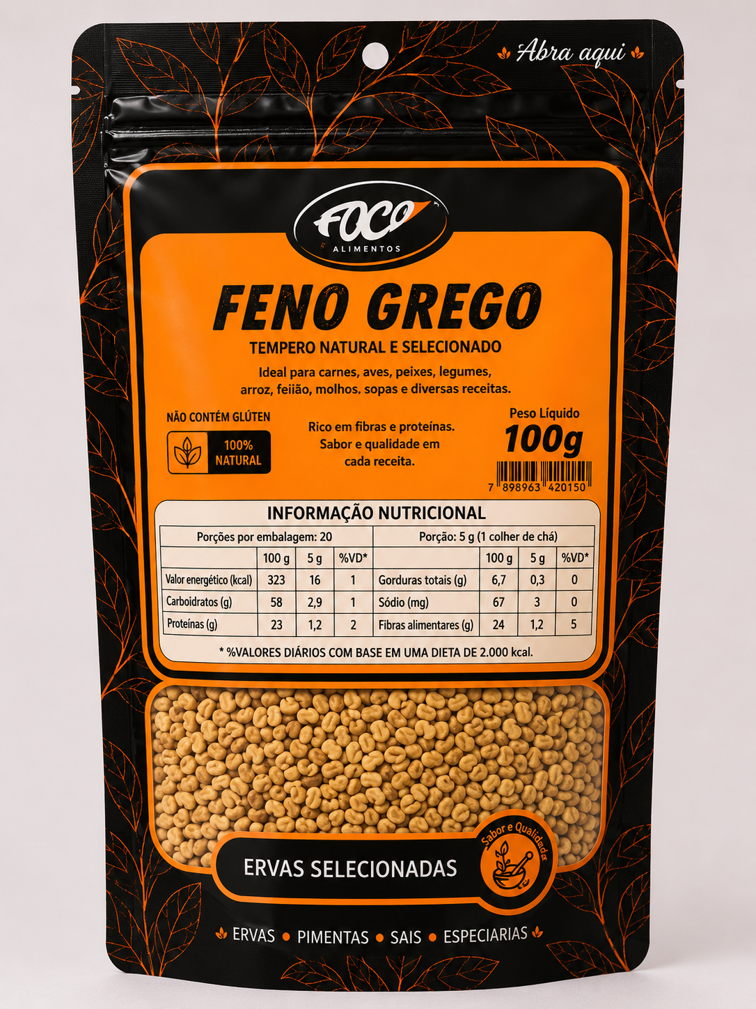 Feno Grego Foco Alimentos – 100 g