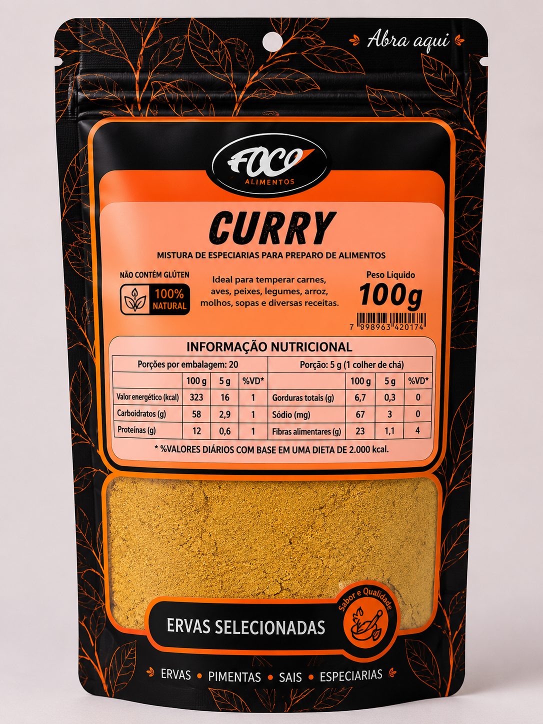 Curry em Pó – Foco Alimentos 100 g