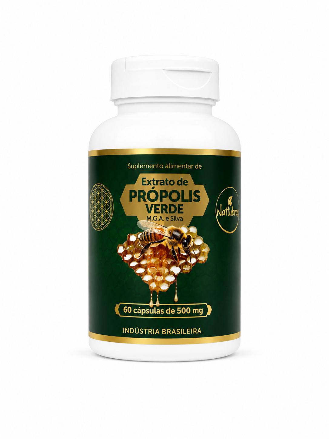 Extrato de Própolis Verde Nattubras – 60 Cápsulas