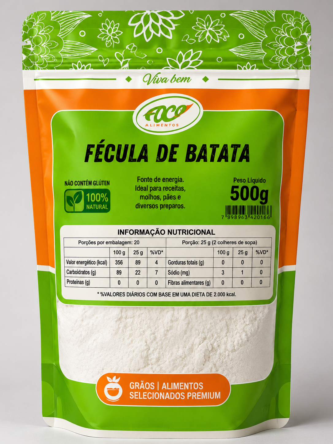 Fécula de Batata Foco Alimentos – 500 g