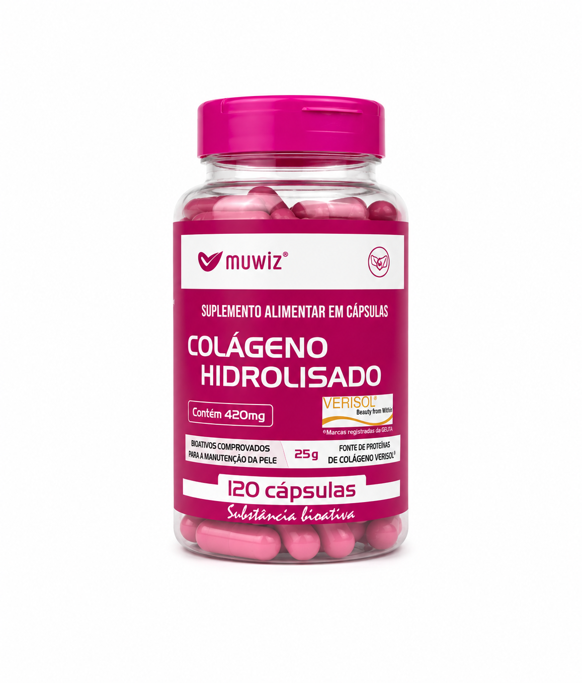 Colágeno Hidrolisado Verisol® – Muwiz – 120 Cápsulas